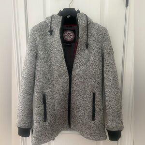 HFX Gray Hooded Zip-Up Jacket